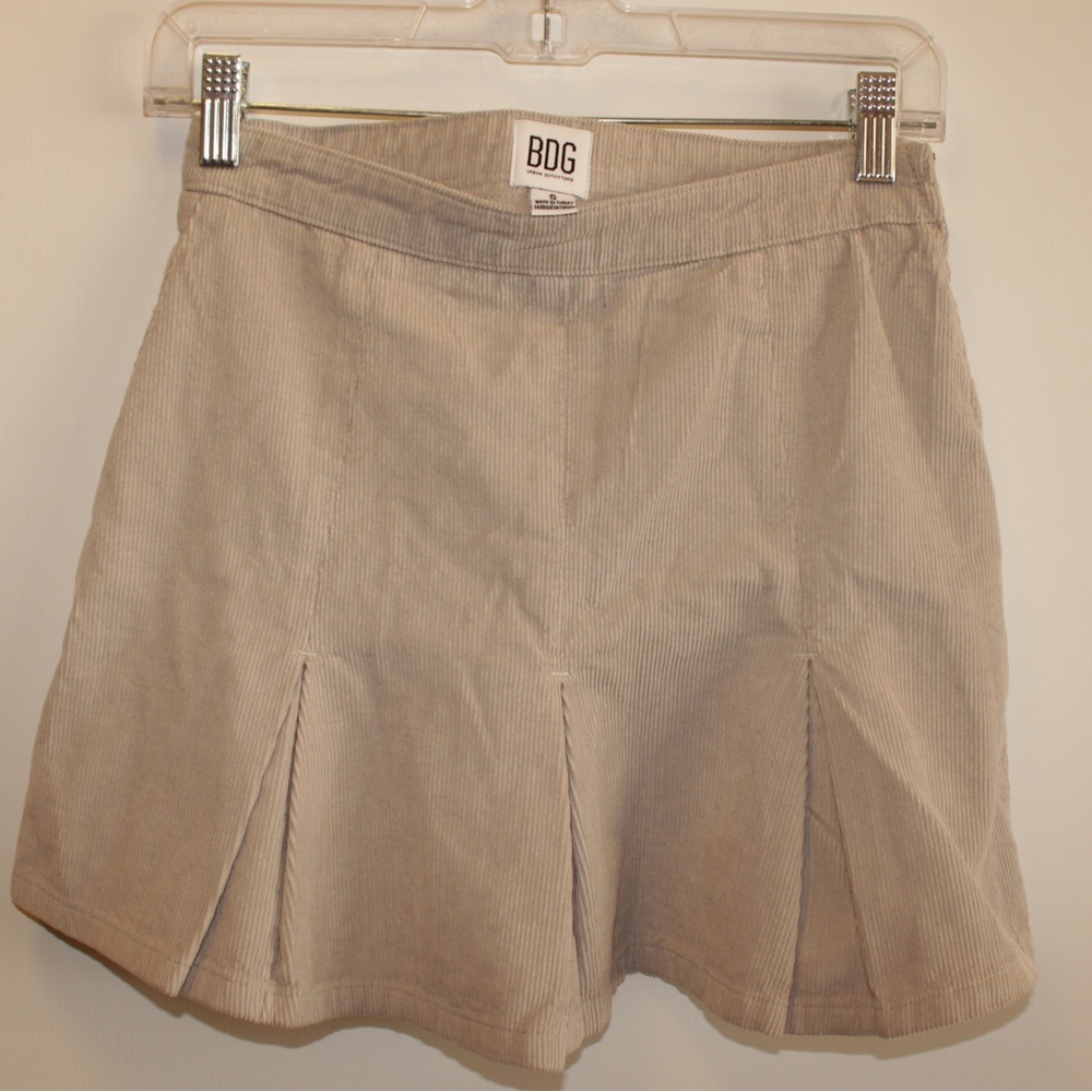 Urban Outfitters BDG SMALL Beige Corduroy Mini Skirt